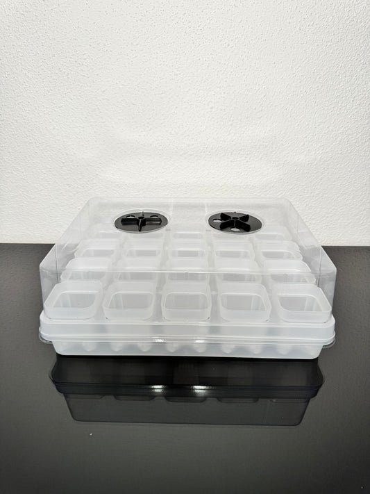 Anzuchtbox 20 Pflanzen belüftet transparent